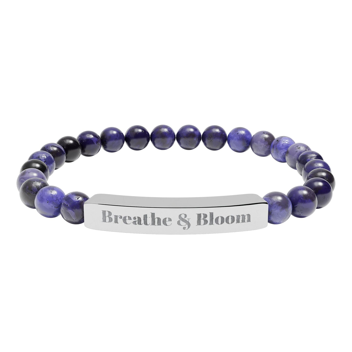 “Breathe & Bloom" Stretch Beaded Crystal Bracelet