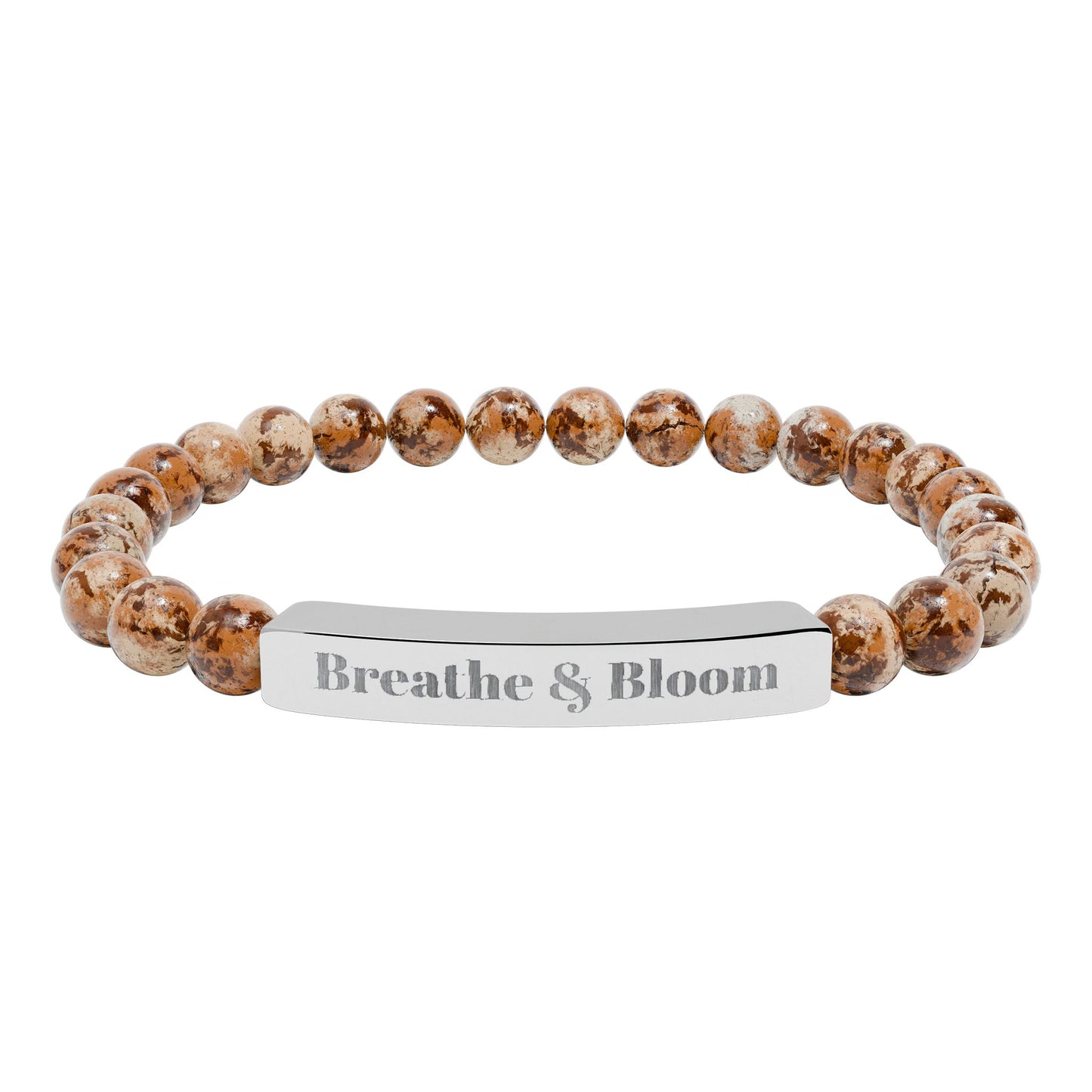“Breathe & Bloom" Stretch Beaded Crystal Bracelet