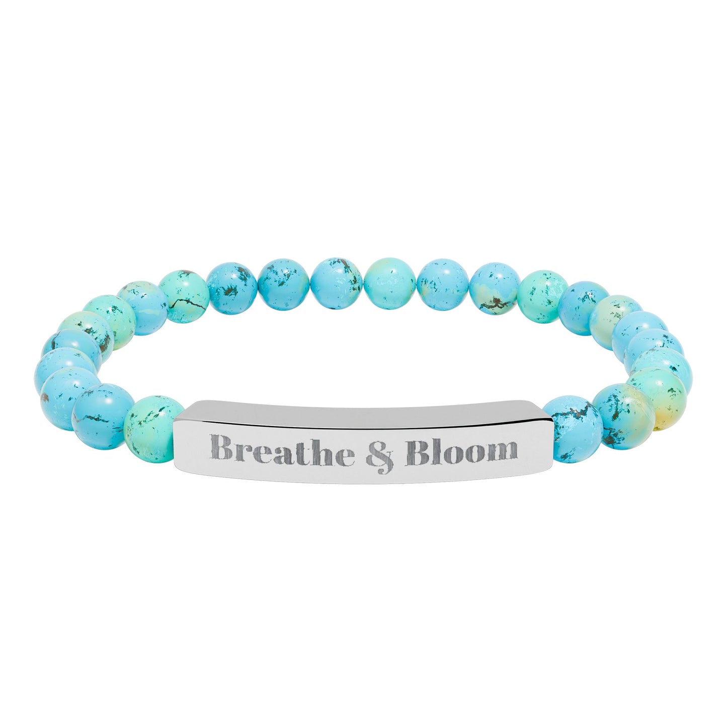 “Breathe & Bloom" Stretch Beaded Crystal Bracelet