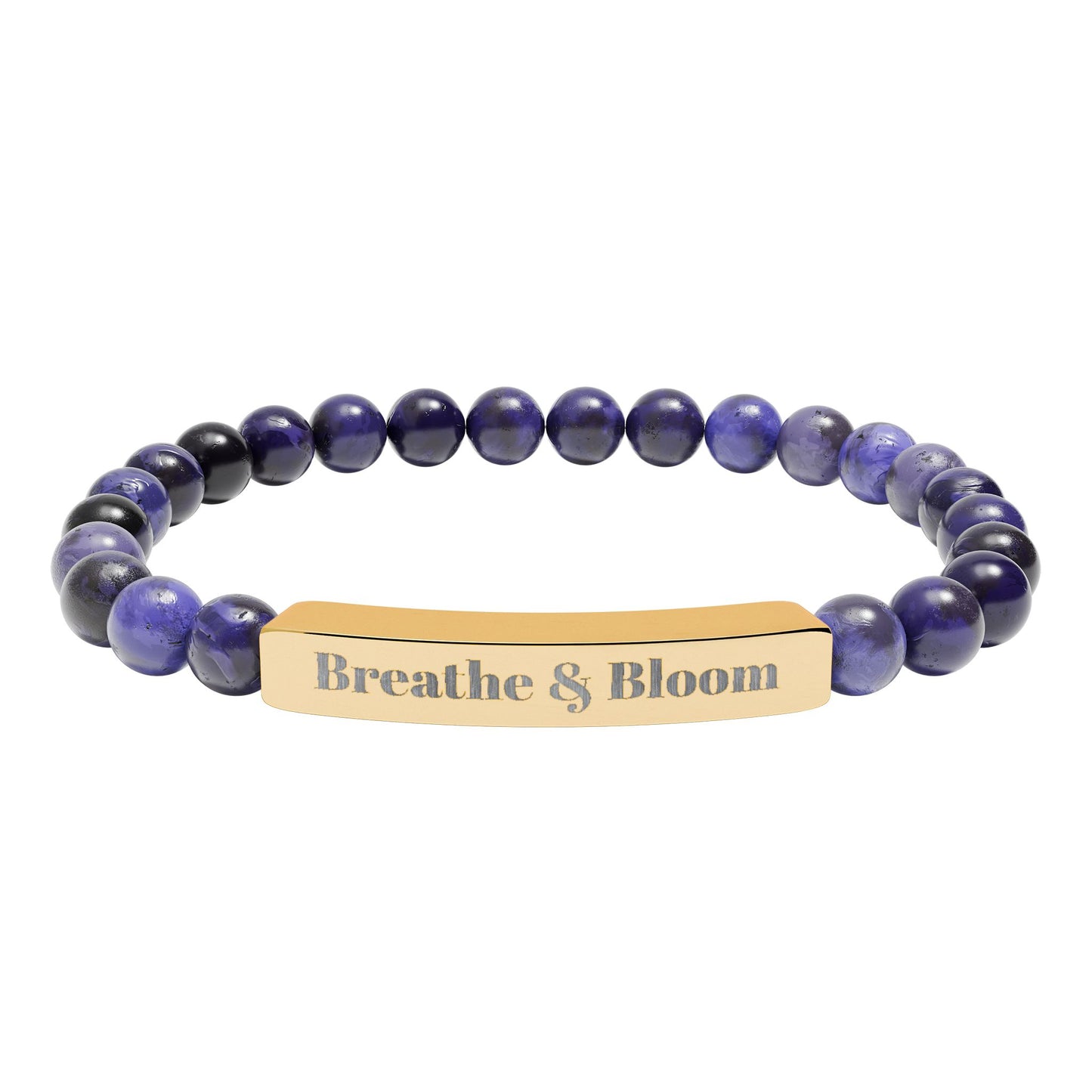 “Breathe & Bloom" Stretch Beaded Crystal Bracelet