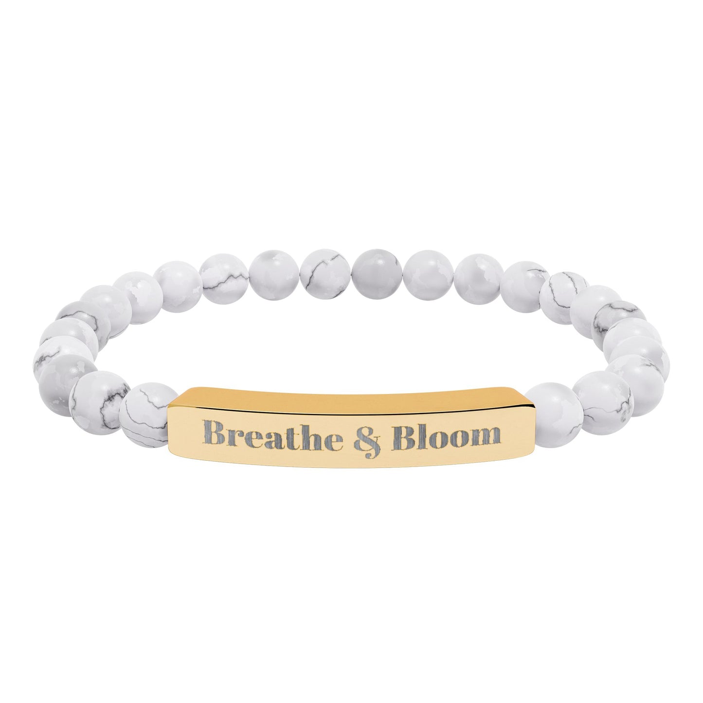 “Breathe & Bloom" Stretch Beaded Crystal Bracelet