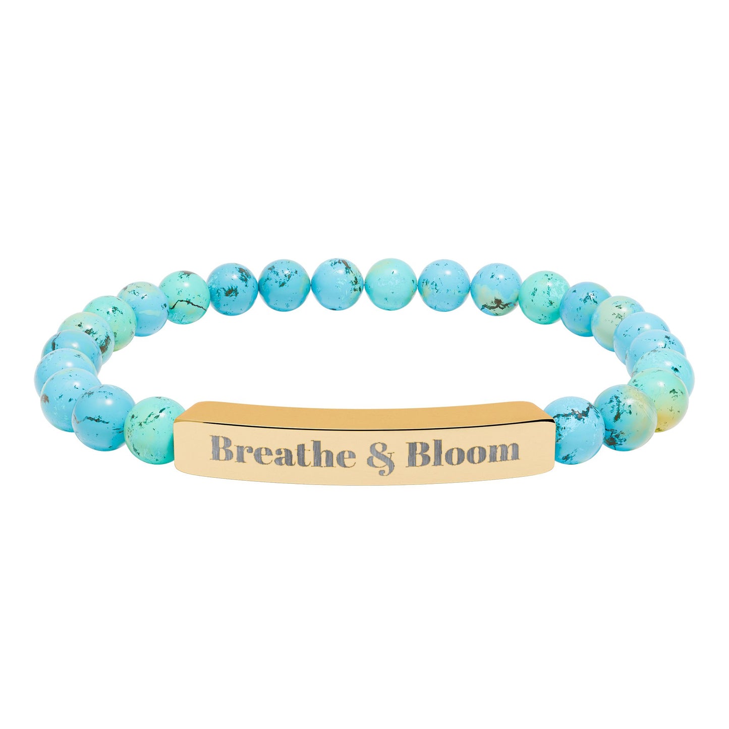 “Breathe & Bloom" Stretch Beaded Crystal Bracelet