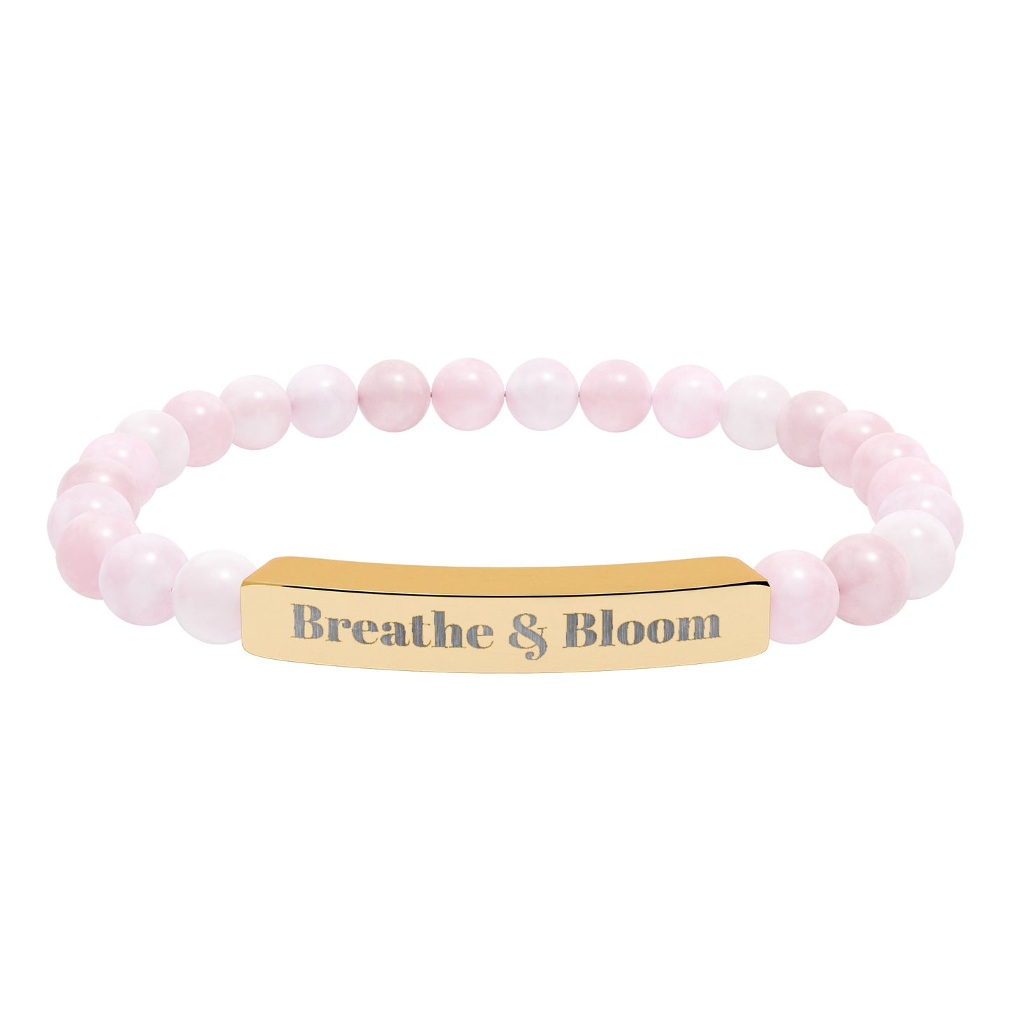 “Breathe & Bloom" Stretch Beaded Crystal Bracelet