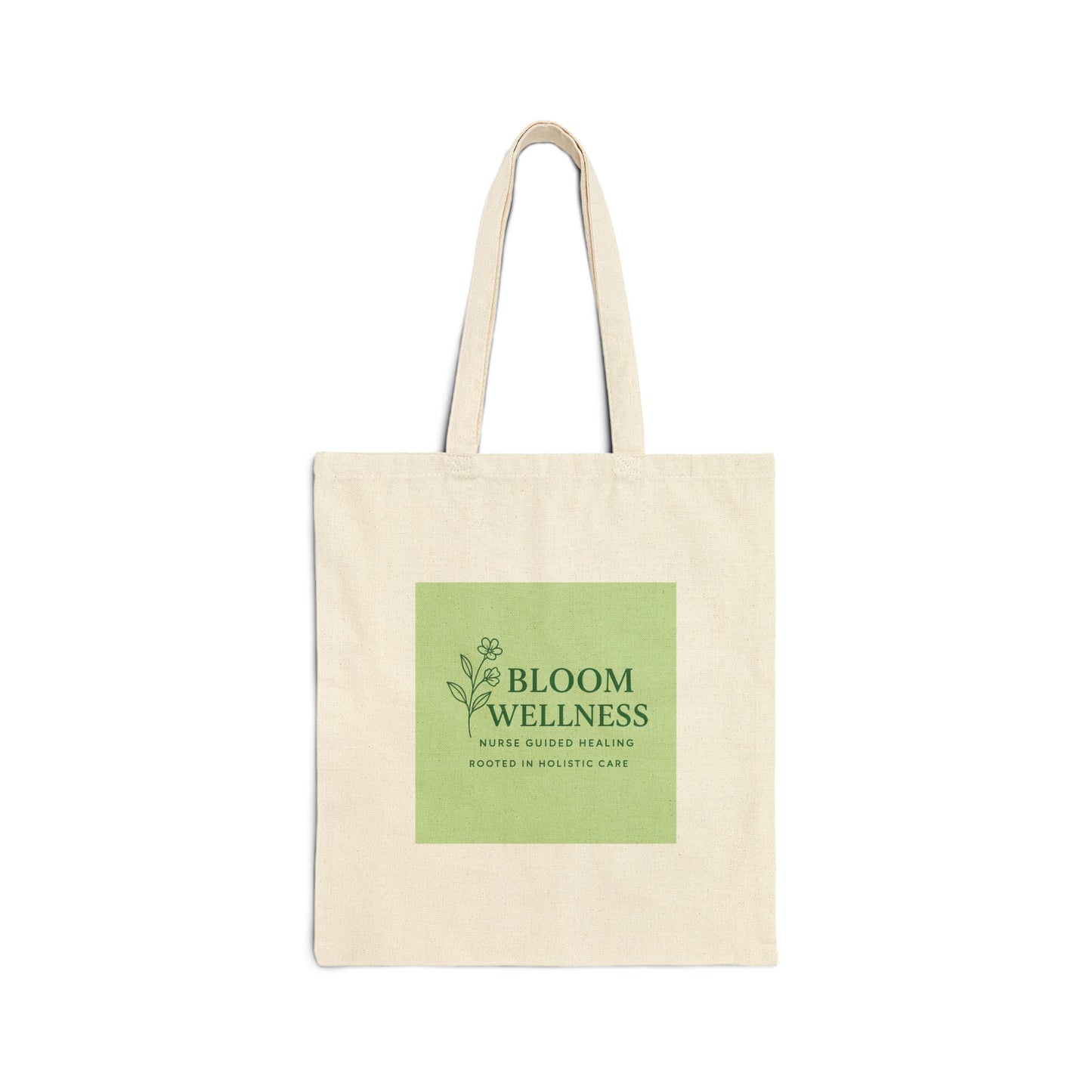 Bloom Wellness Cotton Canvas Tote Bag | Eco-Friendly Shopping Bag