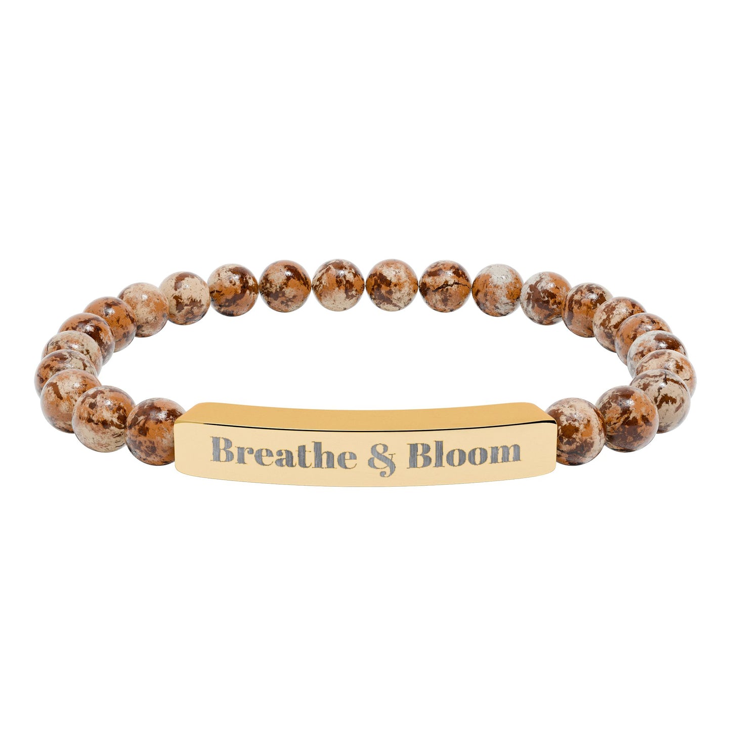“Breathe & Bloom" Stretch Beaded Crystal Bracelet