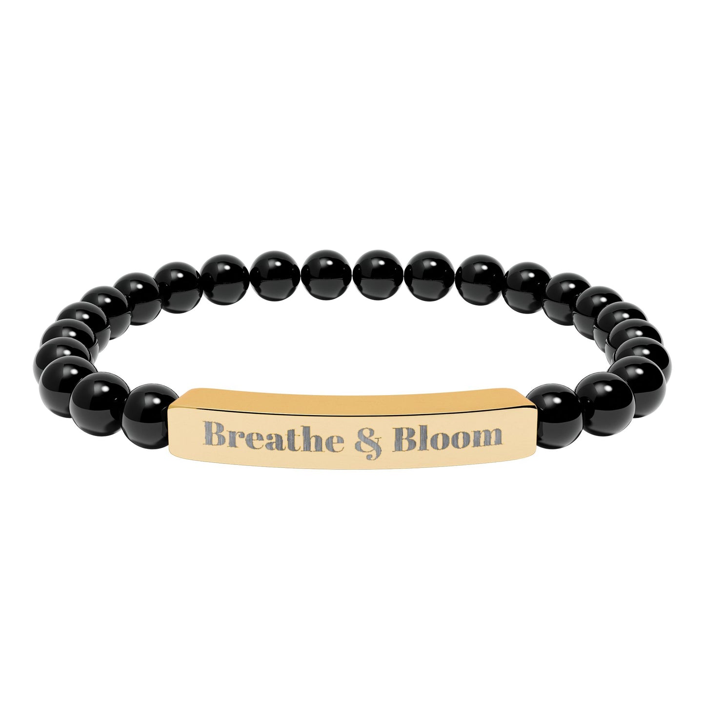 “Breathe & Bloom" Stretch Beaded Crystal Bracelet