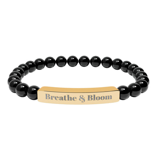 “Breathe & Bloom" Stretch Beaded Crystal Bracelet