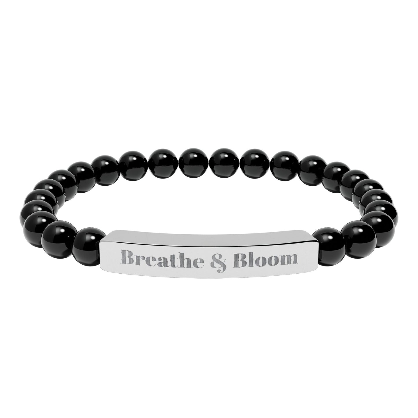 “Breathe & Bloom" Stretch Beaded Crystal Bracelet