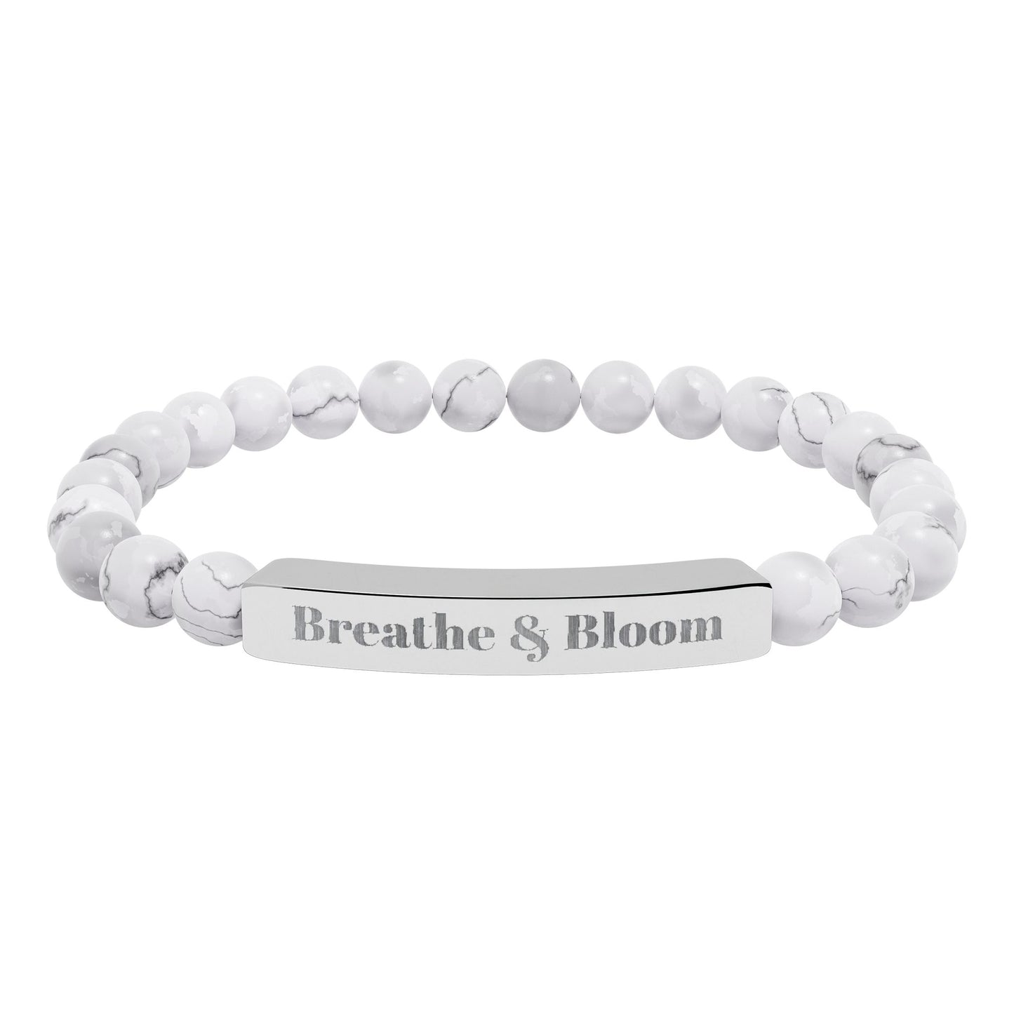 “Breathe & Bloom" Stretch Beaded Crystal Bracelet