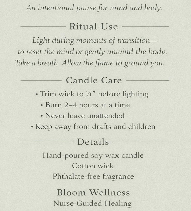 Sacred Pause | Ritual Candle